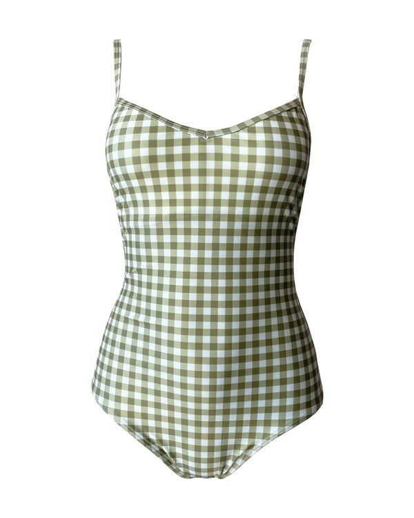 Ella One Piece - Gingham Olive